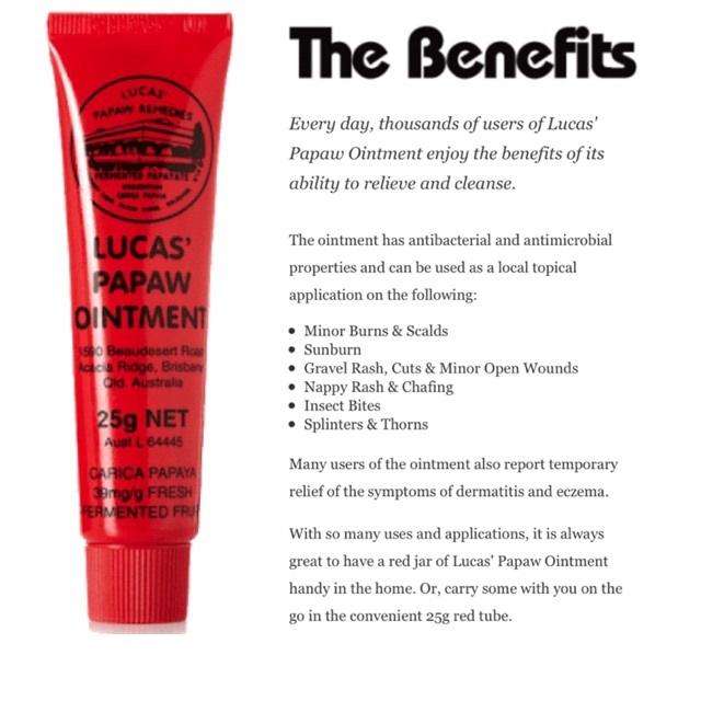 The Benefits - Lucas Papaw Remedies